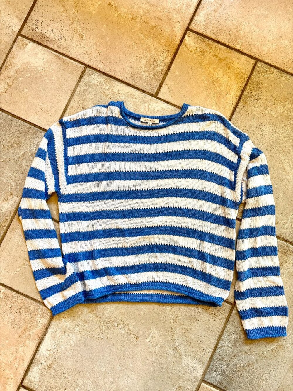 Z Supply, stripe sweater, Size Small, Blue and White